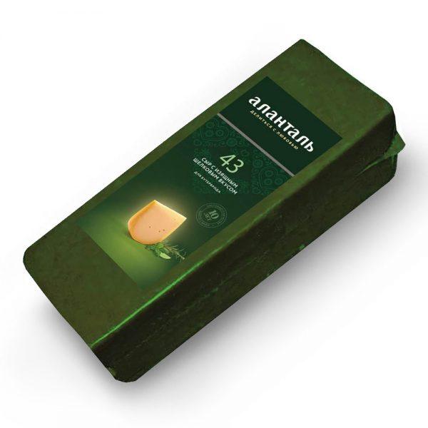 Сыр полутвердый Аланталь Гауда №43 45% 190 гр., термоусадочная пленка