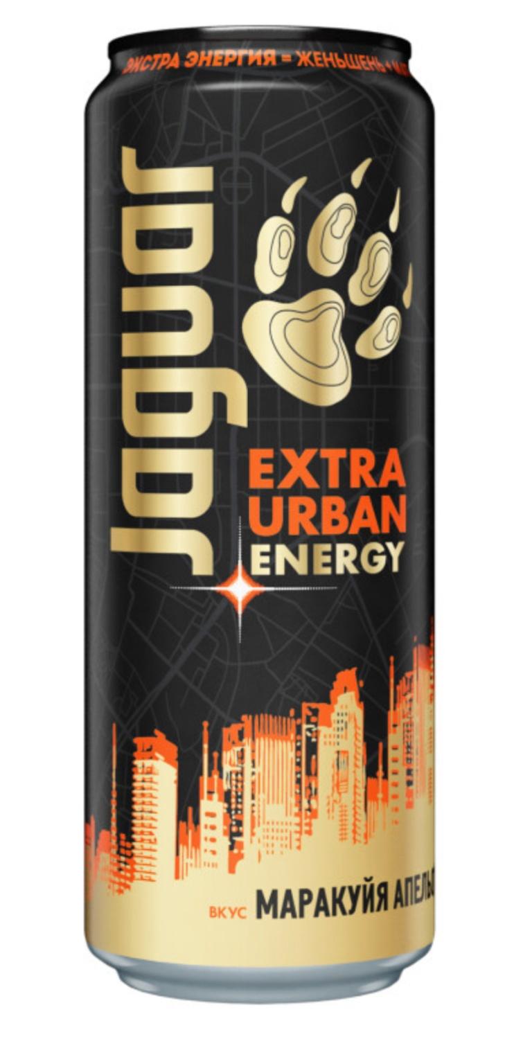 Напиток энергетический Jaguar Extra Urban маракуйя апельсин 440 мл., ж/б