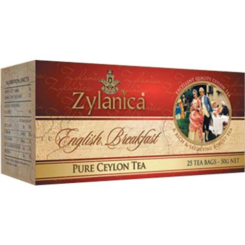 Чай Zylanica Английский завтрак черный, 25 пакетов, 50 гр., картон