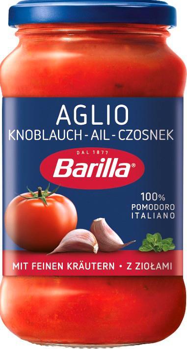 Соус Barilla Томатный Аглио с чесноком и травами 400 гр., стекло