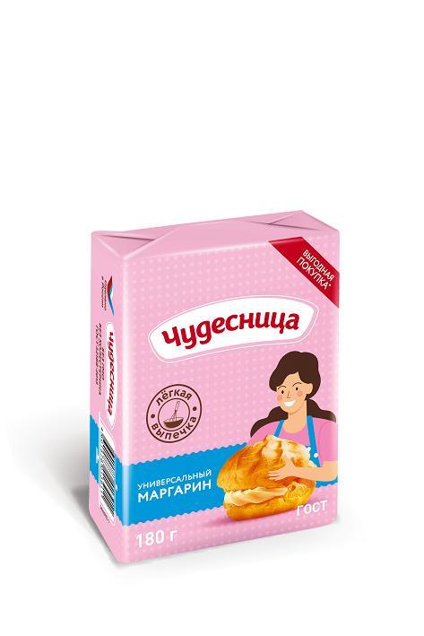 Маргарин Чудесница универсальный 55%, 180 гр., обертка