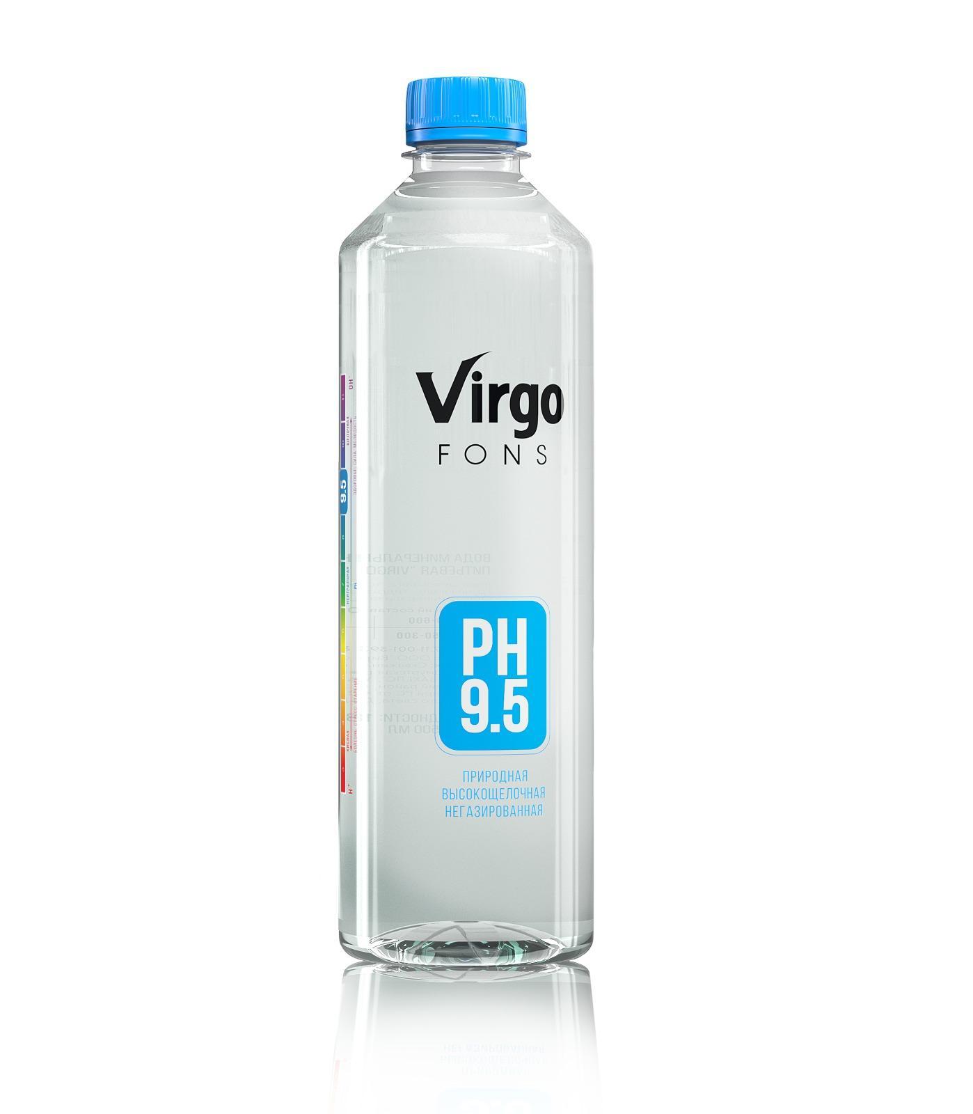 Вода негазированная Virgo Fons щелочная 500 мл., ПЭТ