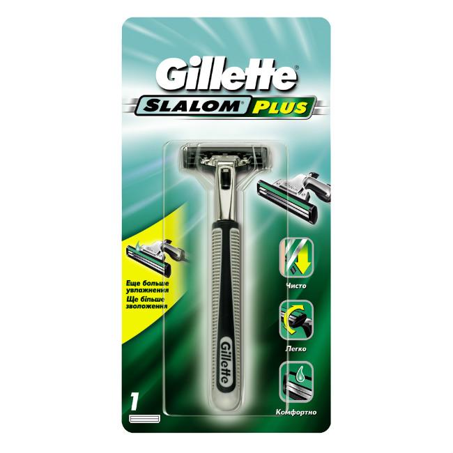 Станок для бритья Gillette Slalom Plus, картон