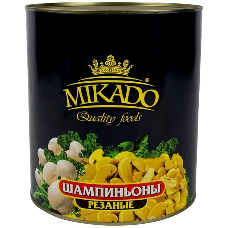 Шампиньоны Mikado резанные 3100 мл., ж/б