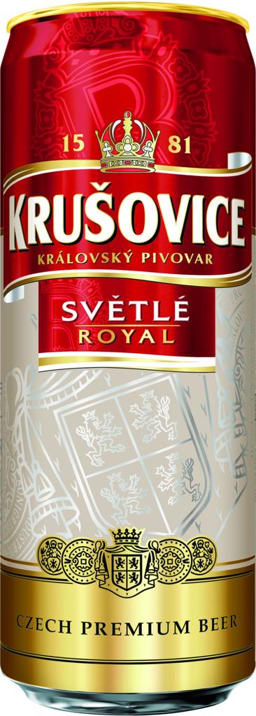 Пиво Krusovice Royal светлое 4.2% 450 мл., ж/б