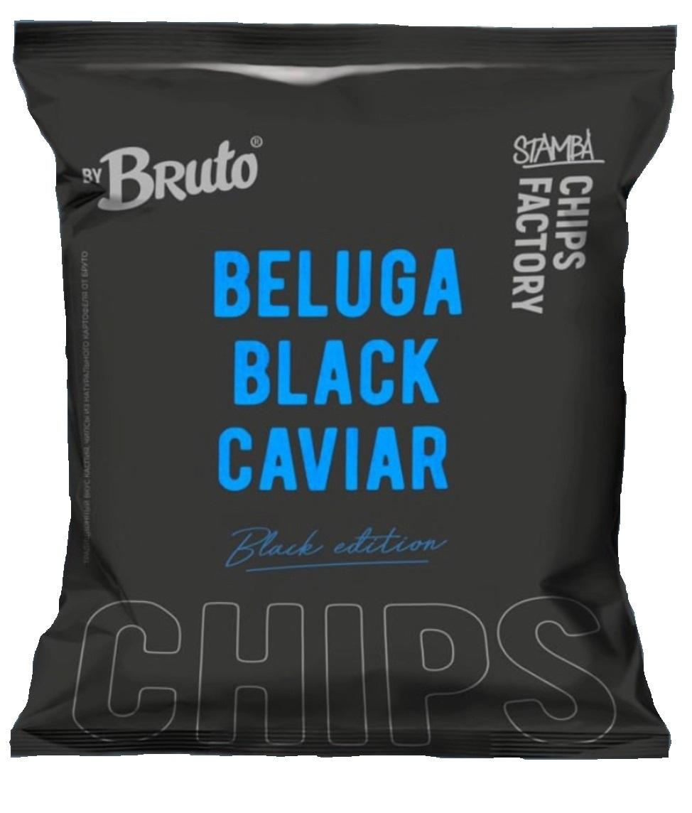Чипсы Bruto beluga black caviar 75 гр., флоу-пак