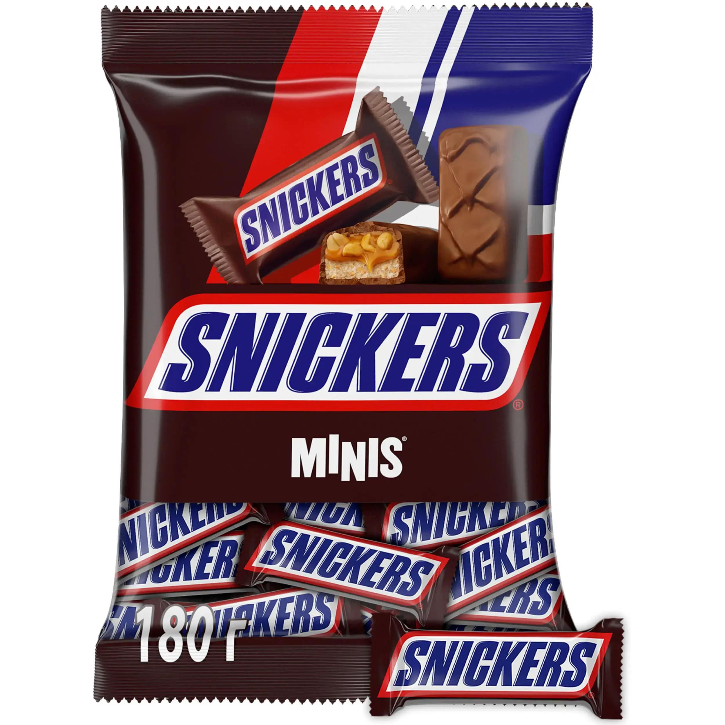 Конфеты шоколадные Snickers Minis 180 гр., флоу-пак