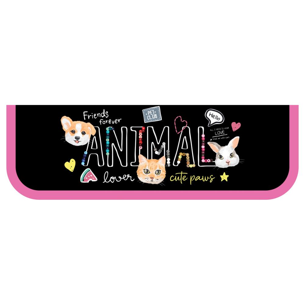 Пенал ArtSpace Funny Cats 1 отделение 190 х 60 ламинированный картон., пакет