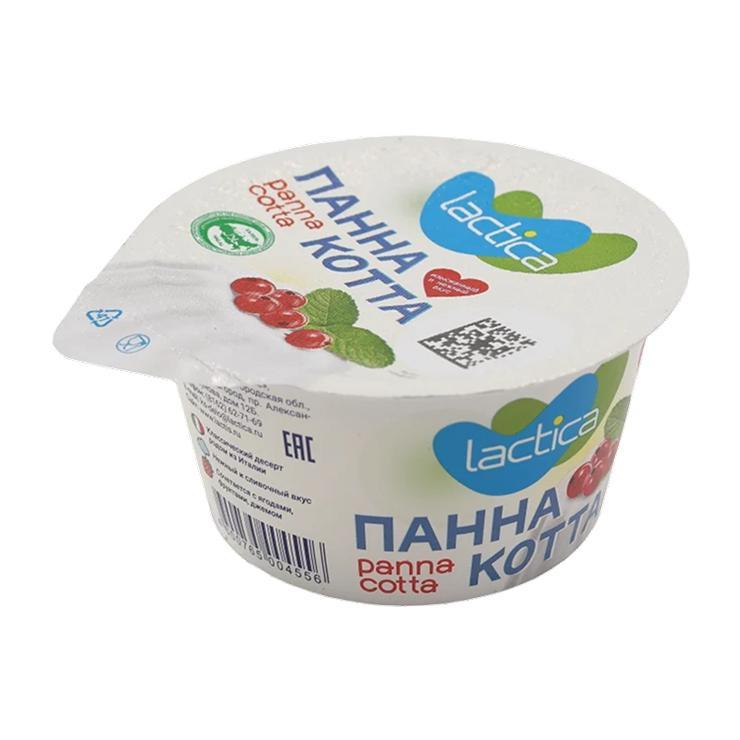 Десерт панна котта Lactica сливочный 13% 140 гр., стакан