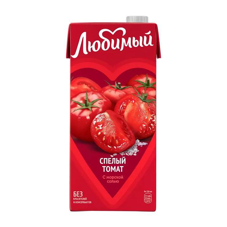Нектар Любимый томат с морской солью и мякотью 950 мл., тетра-пак