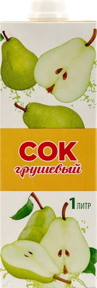 Сок Широкий Карамыш Грушевый с мякотью восстановленный 1 л., тетра-пак