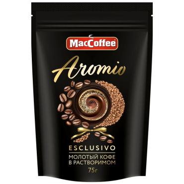 Кофе молотый в растворимый натуральный Aromio, MacCoffee, 75 гр., дой-пак