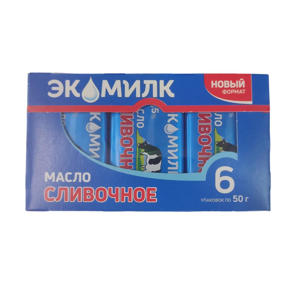 Масло сливочное Экомилк 82,5% 6 шт., 300 гр., картон