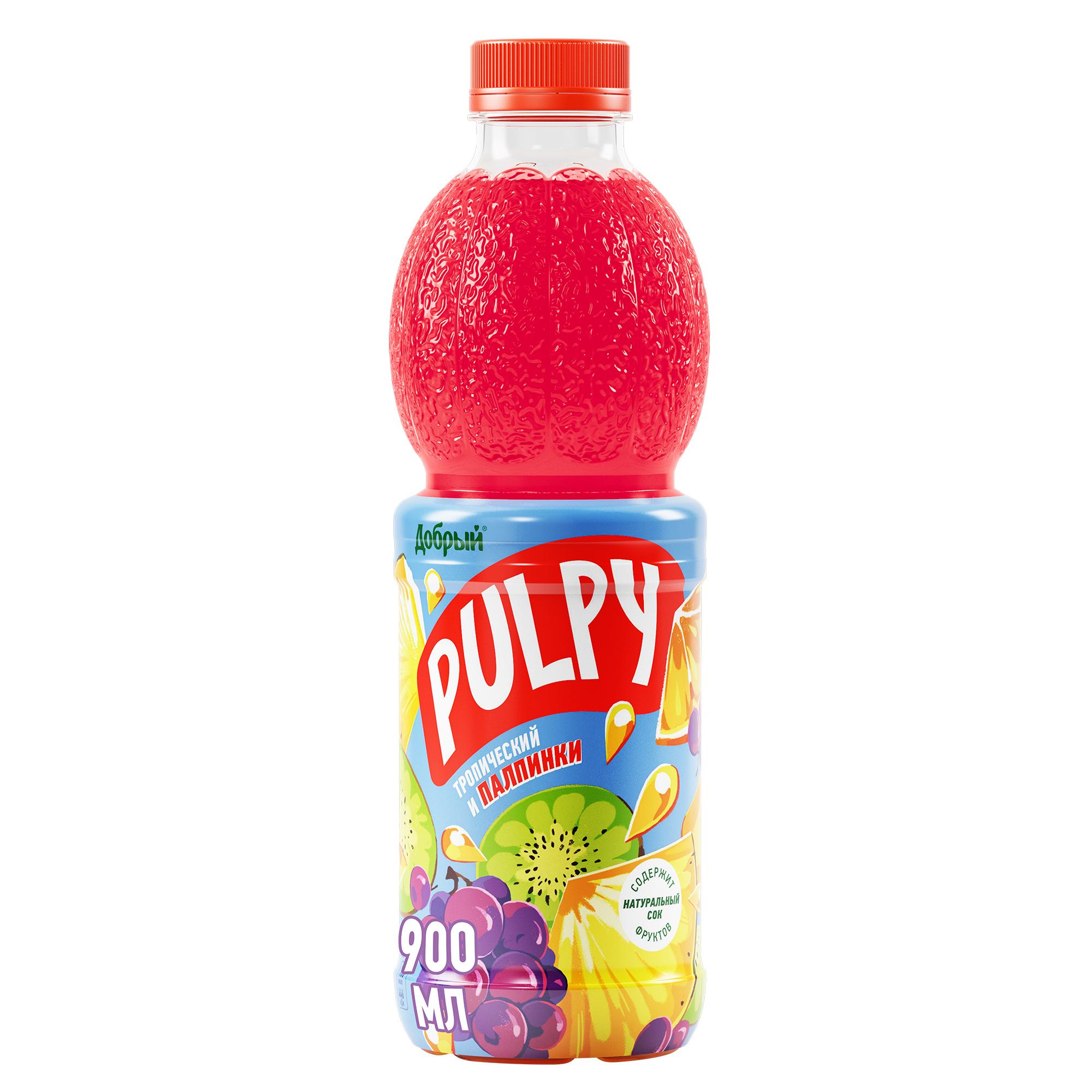 Напиток сокосодержащий Pulpy тропический с мякотью 900 мл., ПЭТ