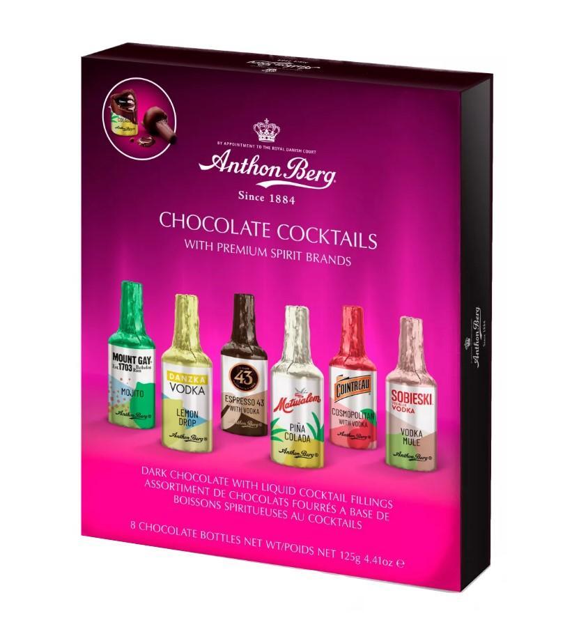 Конфеты Anthon Berg Chocolate Cocktails ассорти с алкогольными коктейльными начинками 125 гр., картон
