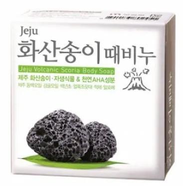 Скраб-мыло для тела Mukunghwa Jeju volcanic scoria body soap с вулканической солью 100 гр., картон