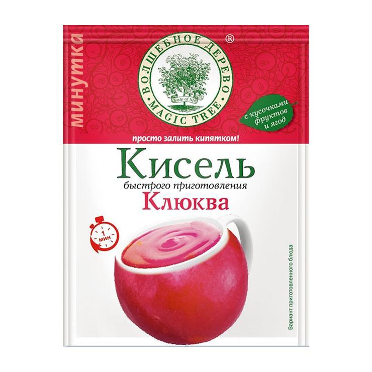 Кисель быстрого приготовления Волшебное Дерево клюква минутка 30 гр., саше
