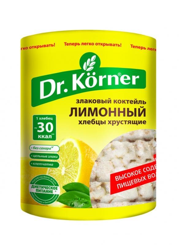 Хлебцы Dr. Korner злаковый коктейль лимонный 100 гр., обертка