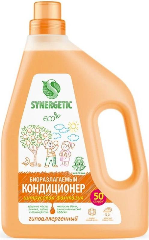 Кондиционер-ополаскиватель для белья Synergetic Цитрусовая фантазия 1,5 л., ПЭТ