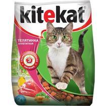 Сухой корм для кошек Kitekat аппетитная телятинка 350 гр., флоу-пак