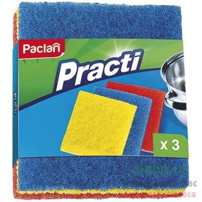 Мочалки Paclan Practi из игольчатого абразива, 3 шт.