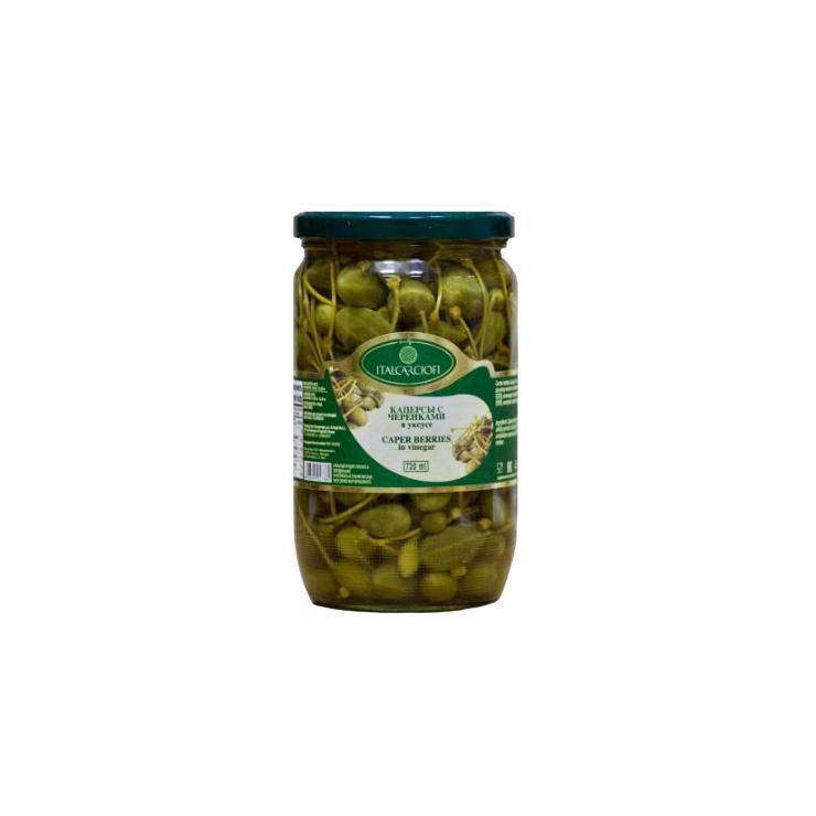 Каперсы с ножкой в уксусе ItalCarciofi, 720 мл., стекло