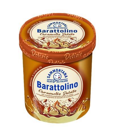 Мороженое  Barattolino Соленая Карамель 500 гр., ведро