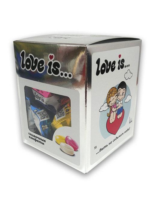Конфеты Love is... жевательные сливочные ассорти вкусов, 105 гр., картон