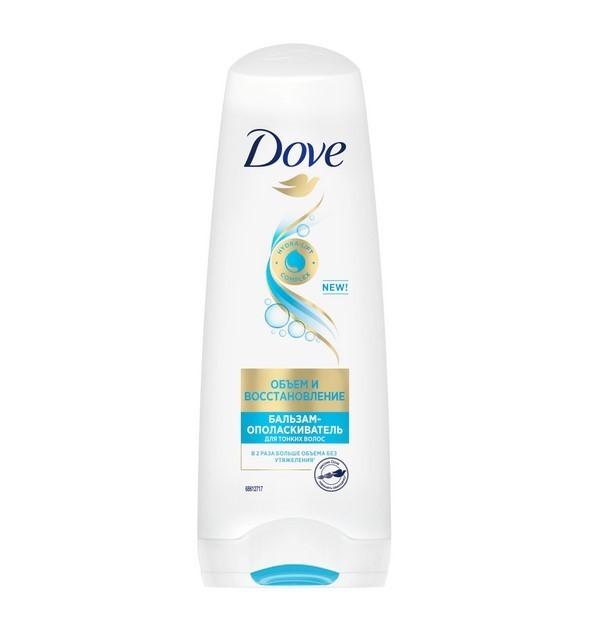 Бальзам-ополаскиватель для волос Dove hair therapy объем и восстановление 350 мл., флакон