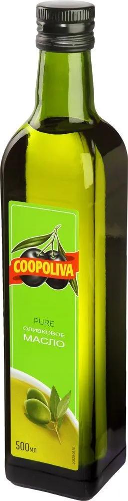 Масло оливковое Coopoliva 100% Pure рафинированное, 500 мл., стекло