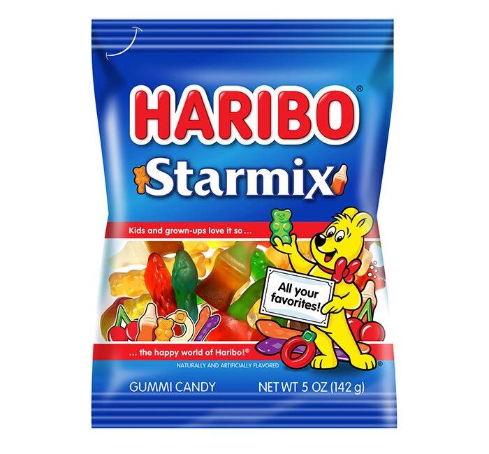 Жевательный мармелад Стармикс, Haribo, 80 гр, флоу-пак