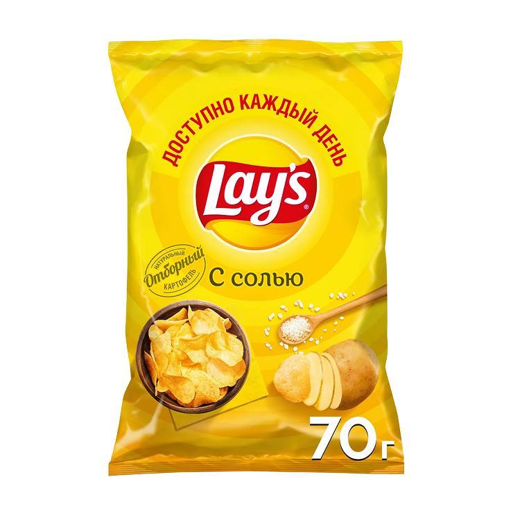 Чипсы Lay's соль 70 гр., флоу-пак