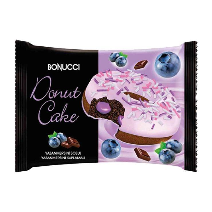 Пирожное Bonucci Donut Cake бисквитное глазированное голубика 40 гр., флоу-пак