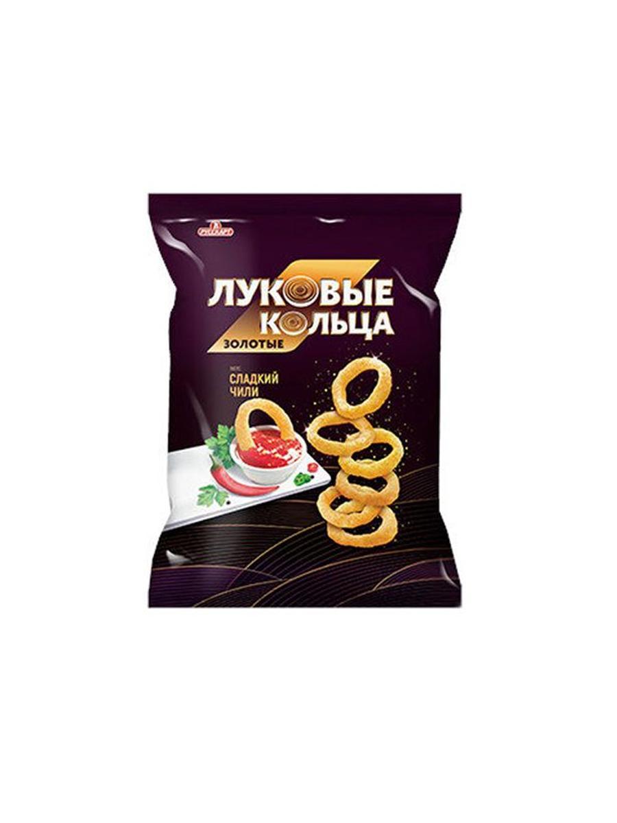 Кольца Русскарт луковые золотые сладкий чили 90 гр., флоу-пак