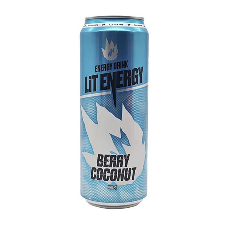 Напиток энергетический LiT Energy ягоды и кокос 450 мл., ж/б