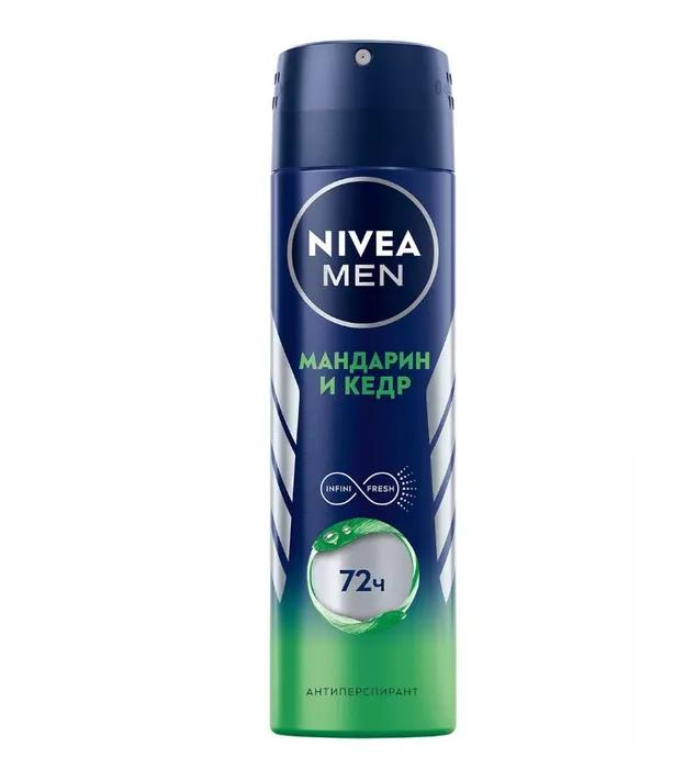 Дезодорант NIVEA MEN спрей Мандарин и кедр 150 мл., баллон