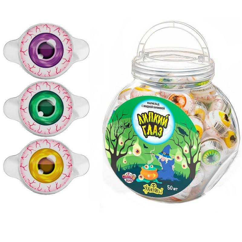Мармелад жевательный Fun Candy Lab липкий глаз с жидкой начинкой 10 гр., пластик