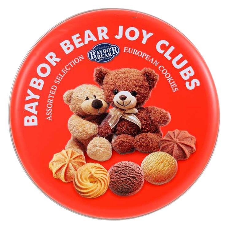 Печенье Godinn Baybor Bear Joy Clubs ассорти сдобного печенья мишки красная 208 гр., ж/б