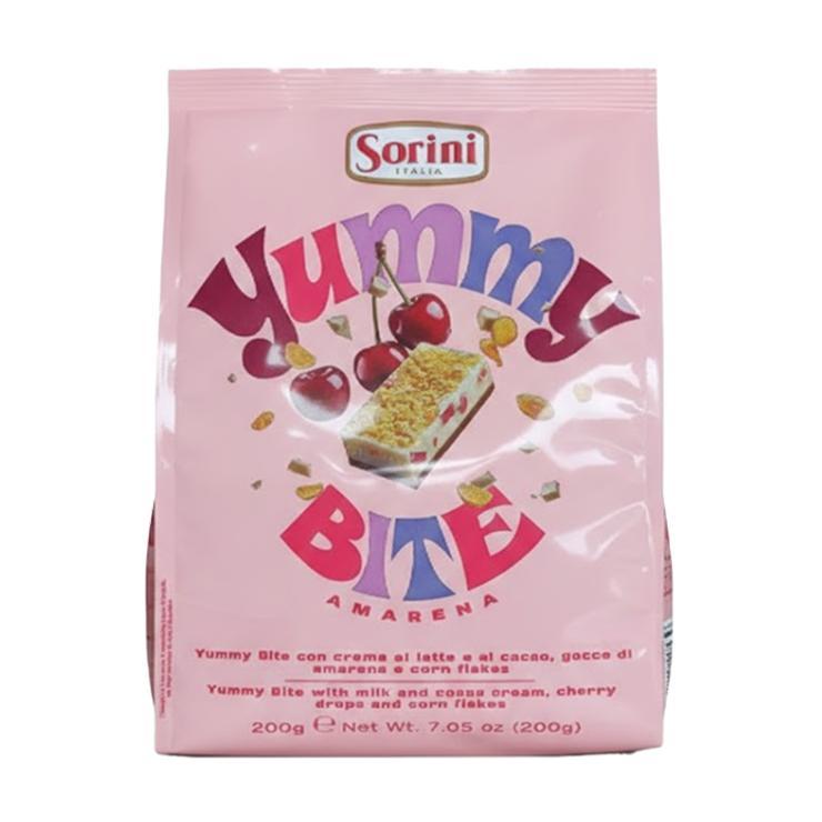 Конфеты Sorini из молочного шоколада с молочным кремом кусочками вишни и хлопьями 200 гр., флоу-пак