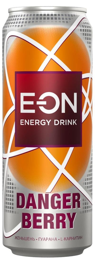 Напиток энергетический E-ON Danger Berry грейпфрут малина 450 мл., ж/б