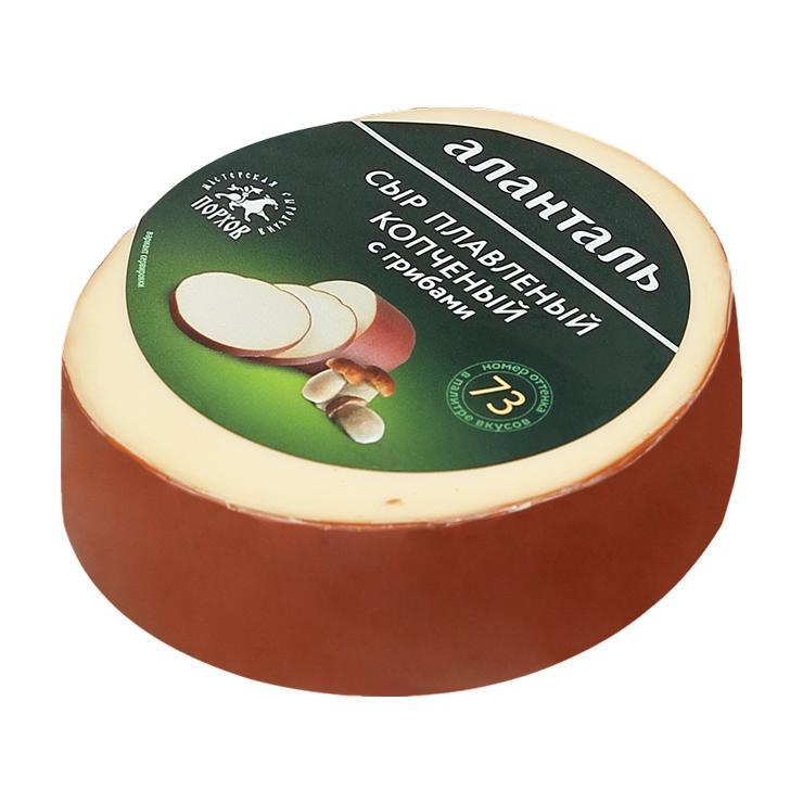 Сыр Аланталь №73 плавленый 40% с грибами 100 мм 240 гр., картон
