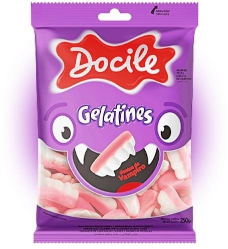 Мармелад жевательный Docile Fruit Vampire Teeth зубы вампира 80 гр., флоу-пак