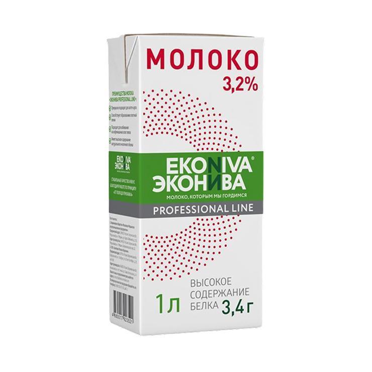 Молоко Professional Line Эконива 3,2% 1 л., тетра-пак