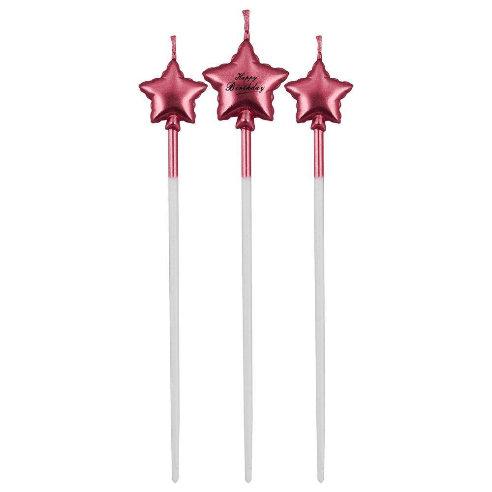 Свечи для торта Мультидом супер стар 3 штуки 15 см., пакет