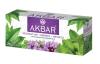 Чай Akbar зеленый байховый мелкий с мелиссой и вербеной 25 пакетиков, 50 гр., картон
