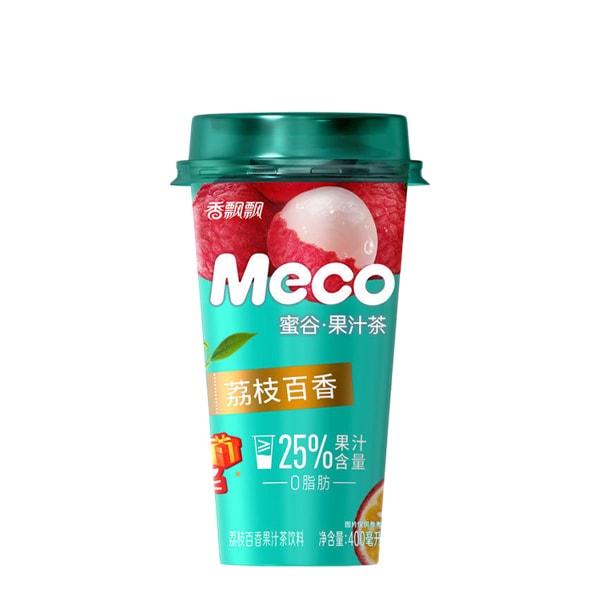 Чай холодный Meco фруктовый вкус личи и маракуйи 400 мл., стакан