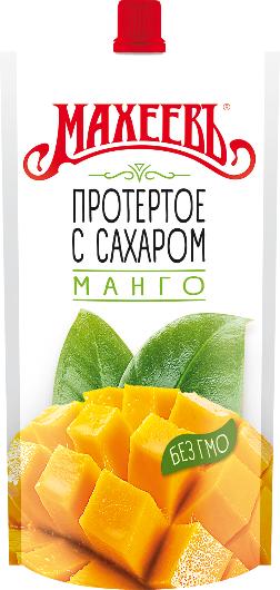 Манго Махеевъ протертое с сахаром 300 гр., дой-пак