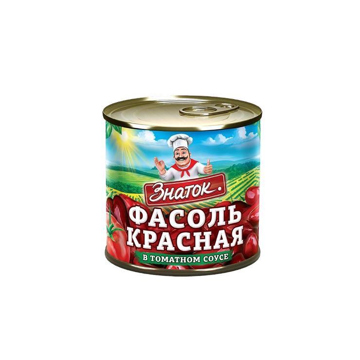 Фасоль Знаток красная в томатном соусе 400 гр., ж/б