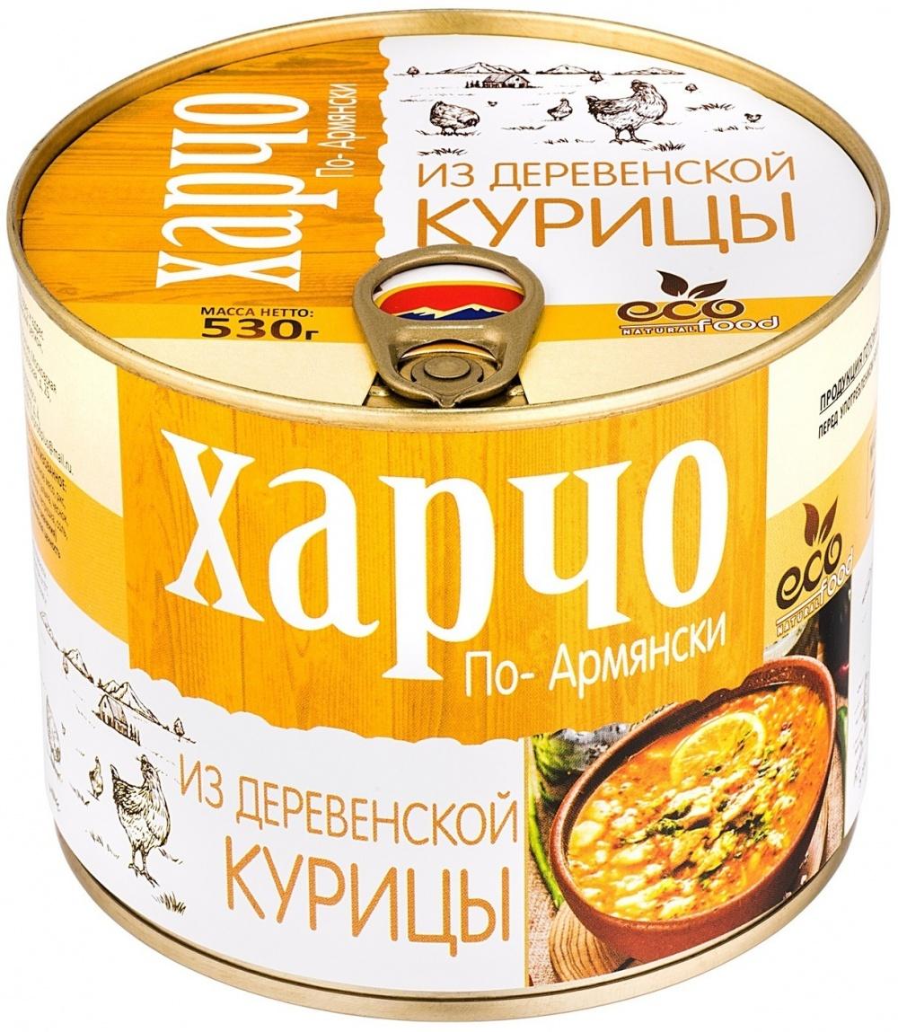 Суп EcoFood Харчо по-армянски из деревенской курицы, 530 гр., ж/б