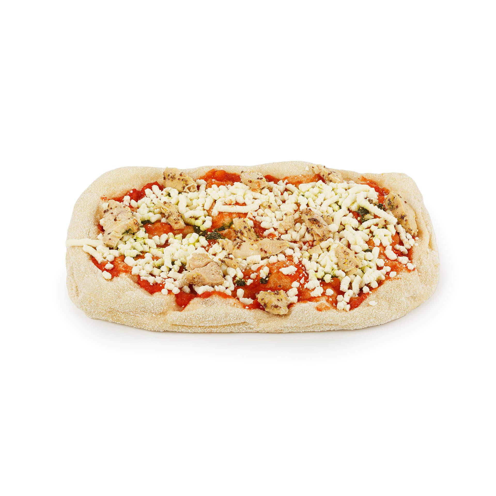 Римская пицца Maestrello Цыплёнок песто с курицей и соусом песто 430 гр., картон